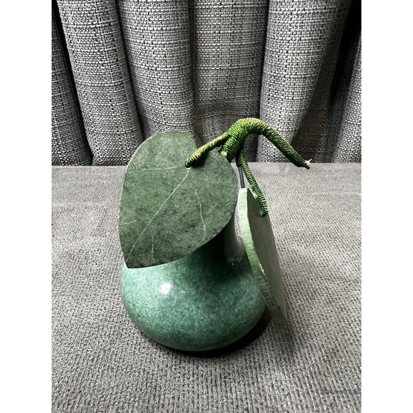 VTG Italian Marble Alabaster Stone Fruit Red Apple Green Pear Stem Lot - Picture 10 of 16